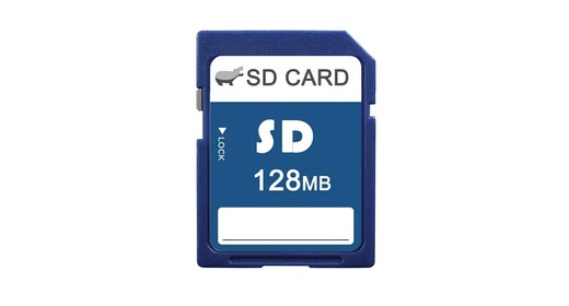 SD memory card on a white background